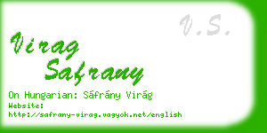 virag safrany business card